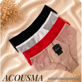 b4-P6600-1 Acousma Трусики женские эластичные, L-3XL, 1 пачка (6 шт)
