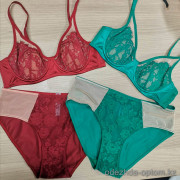 b15-819 Комплект нижнего белья: бюстгальтер без поролона и трусики, S-L, 1 пачка (3 шт)