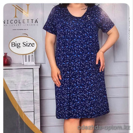 b4-70090 Nicoletta Платье женское домашнее, большие размеры, 2XL-5XL, 1 пачка (4 шт)