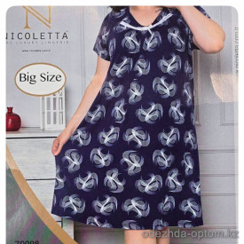 b4-70098 Nicoletta Платье женское домашнее, большие размеры, 2XL-5XL, 1 пачка (4 шт)