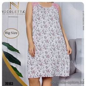 b4-70163 Nicoletta Платье женское домашнее, большие размеры, 2XL-5XL, 1 пачка (4 шт)