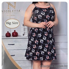 b4-81654 Nicoletta Платье женское домашнее, большие размеры, L-3XL, 1 пачка (4 шт)