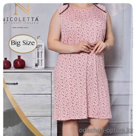 b4-81655 Nicoletta Платье женское домашнее, большие размеры, L-3XL, 1 пачка (4 шт)