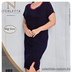 b4-81673 Nicoletta Платье женское домашнее, большие размеры, L-3XL, 1 пачка (4 шт)