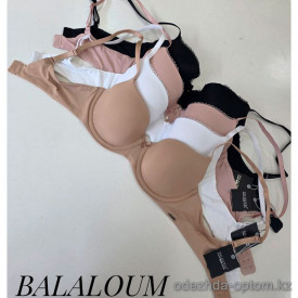 b4-A9464 Balaloum Бюстгальтер на тонком поролоне гладкий, чашка B, 1 пачка (6 шт)