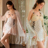 b16-7614 Комплект женской одежды для сна: халат и сорочка, M-XL, 1 пачка (3 шт)