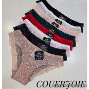 b4-2371 Coeur Joie Трусики женские кружевные слипы, M-XL, 1 пачка (6 шт)