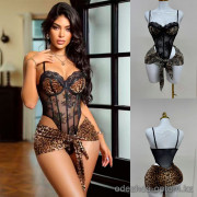 b15-279 Женское боди в комплекте с платком, S-L, 1 пачка (3 шт)