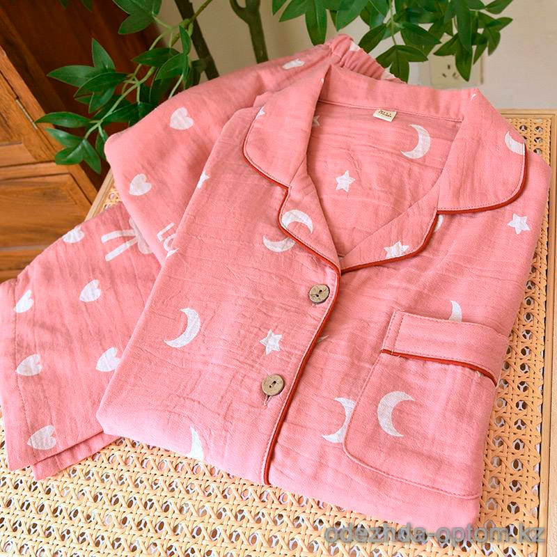 b16-0152 Комплект женской муслиновой пижамы: рубашка и штаны, L-2XL, 1 пачка (3 шт) b16-0152 Комплект женской муслиновой пижамы: рубашка и штаны, L-2XL, 1 пачка (3 шт)