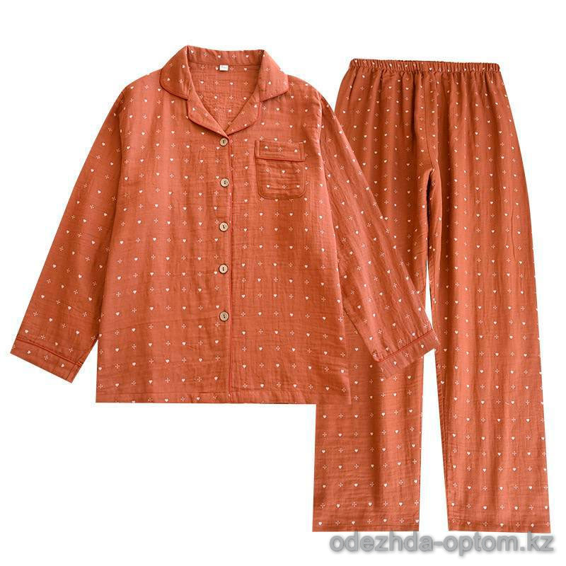 b16-0153 Комплект женской муслиновой пижамы: рубашка и штаны, M-XL, 1 пачка (3 шт) b16-0153 Комплект женской муслиновой пижамы: рубашка и штаны, M-XL, 1 пачка (3 шт)