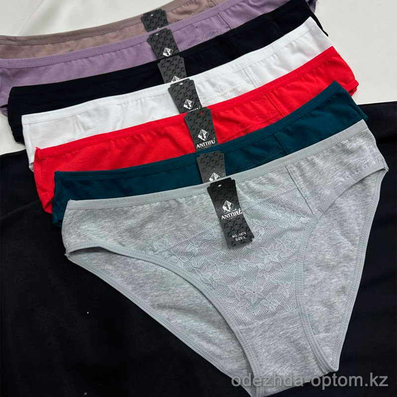 b16-1674 Anttifu Трусики женские однотонные, L-2XL, 1 пачка (12 шт) b16-1674 Anttifu Трусики женские однотонные, L-2XL, 1 пачка (12 шт)