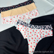 b16-283 Трусики женские стринги, M-XL, 1 пачка (12 шт)