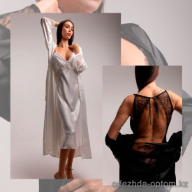 b13-2673 Комплект женский 2в1: сорочка и халат, стандарт, 1 шт