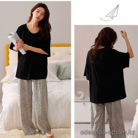 b15-25325 Комплект женской пижамы: футболка и штаны, L-XL, 1 пачка (2 шт)