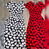 w25-0162 Платье женское с резинкой на талии, стандарт (42-48), штапель, 1 шт