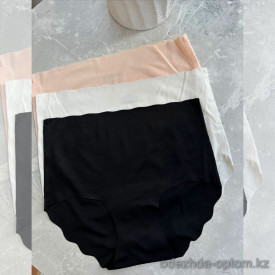 b13-1313 Трусики женские однотонные, M-XL, 1 пачка (9 шт)