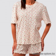 b13-813 Комплект женской пижамы: кофта и шорты, размер M, 1 шт