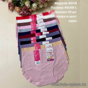 d7-6014-1 Трусики женские высокие однотонные, стандарт L, 1 пачка (10 шт)