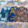 w5-2120 Рубашка женская с орнаментом без воротника, стандарт (44-50), хлопок, 1 шт