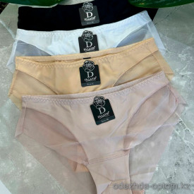 b13-9034 Трусики женские однотонные, M-XL, 1 пачка (12 шт)