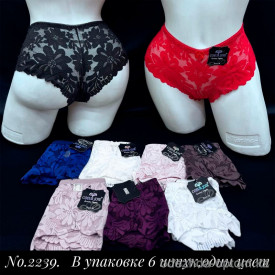 b5-2239 Coeur Joie Трусики женские кружевные, M-2XL, 1 пачка (6 шт)