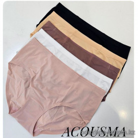 b4-P6544 Acousma Трусики женские однотонные, L-2XL, 1 пачка (6 шт)