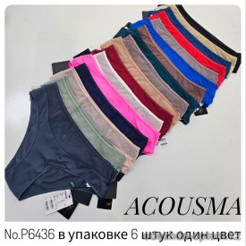 b4-P6436 Acousma Женские трусики слип, лайкра, S-M-L-XL, 1 пачка (6 шт)