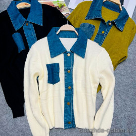 w6-0609 Рубашка женская комбинированная и вязанная, стандарт (42-46), 1 шт