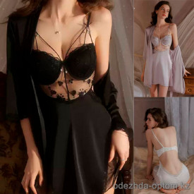 b18-4542 Пеньюар женский с открытой спиной, стандарт, 1 пачка (3 шт) b18-4542 Пеньюар женский с открытой спиной, стандарт, 1 пачка (3 шт)