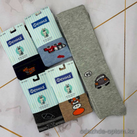 k2-zk-1054 Фенна Колготки детские с рисунком, 5-12 лет, хлопок, 1 пачка (12 шт)