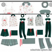 b15-888-3 Комплект женской пижамы 7в1, 44-48, 1 пачка (3 шт)