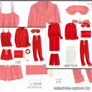 b15-888-4 Комплект женской пижамы 7в1, 44-48, 1 пачка (3 шт)