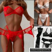 b18-0705 Комплект нижнего белья в комплекте с чулками, S-L, 1 пачка (3 шт)