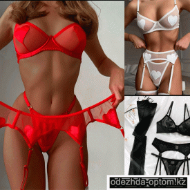 b18-0705 Комплект нижнего белья в комплекте с чулками, S-L, 1 пачка (3 шт)