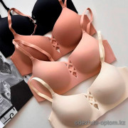 b16-04 Бюстгальтер гладкий без косточек, M-XL, 1 пачка (3 шт)