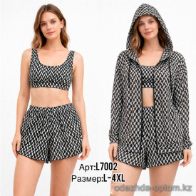 z2-L7002 Купальник женский раздельный с ветровкой, L-4XL, 1 пачка (5 шт) z2-L7002 Купальник женский раздельный с ветровкой, L-4XL, 1 пачка (5 шт)