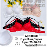 b6-0860-1 Бюстгальтер кружевной с чокером, чашка B, 1 пачка (3 шт)