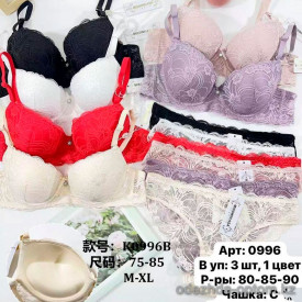 b6-0996 Miss Wicasa Комплект нижнего белья: кружевной бюстгальтер и трусики, чашка C, 1 пачка (3 шт) b6-0996 Miss Wicasa Комплект нижнего белья: кружевной бюстгальтер и трусики, чашка C, 1 пачка (3 шт)