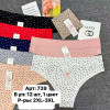 b6-739 Lavolle Трусики женские в горошек, большие размеры, 2XL-3XL, 1 пачка (12 шт)