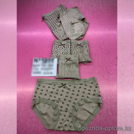 b6-3877 Трусики женские высокие, стандарт (42-46), 1 пачка (10 шт)