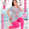 e1-BK6092 Комплект домашней женской одежды: футболка с принтом и штаны, хлопок, стандарт, 1 шт