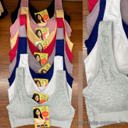 b2-0270 Топ женский однотонный, 42-44, хлопок, 1 пачка (6 шт)