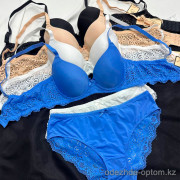 b16-6008-2 Комплект нижнего белья: бюстгальтер на тонком поролоне и трусики, 1 пачка (3 шт)