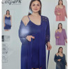 b4-16218-B Cotpark Сорочка в комплекте с халатом для крупных дам, 2XL-5XL, 1 пачка (4 шт)