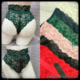 b5-019-0 Трусики женские кружевные на высокой посадке, L-2XL, 1 пачка (6 шт) b5-019-0 Трусики женские кружевные на высокой посадке, L-2XL, 1 пачка (6 шт)