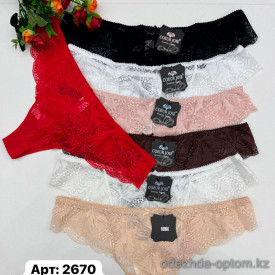 b6-2670-1 Coeur Joie Трусики женские кружевные стринги, S-XL, 1 пачка (6 шт) b6-2670-1 Coeur Joie Трусики женские кружевные стринги, S-XL, 1 пачка (6 шт)