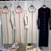 w25-0710 Платье женское на пуговицах с воротником длинное, стандарт, 1 шт