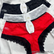 b16-510 Leicina Трусики женские с кружевной вставкой, стандарт, 1 пачка (12 шт)