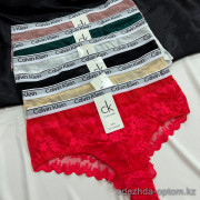 b16-9098 Трусики женские кружевные стринги, XL-3XL, 1 пачка (12 шт)