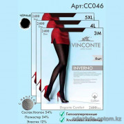 k4-cc046 Vinconte Колготки женские с начесом, M-XL, 2400 ден, 1 пачка (6 шт)